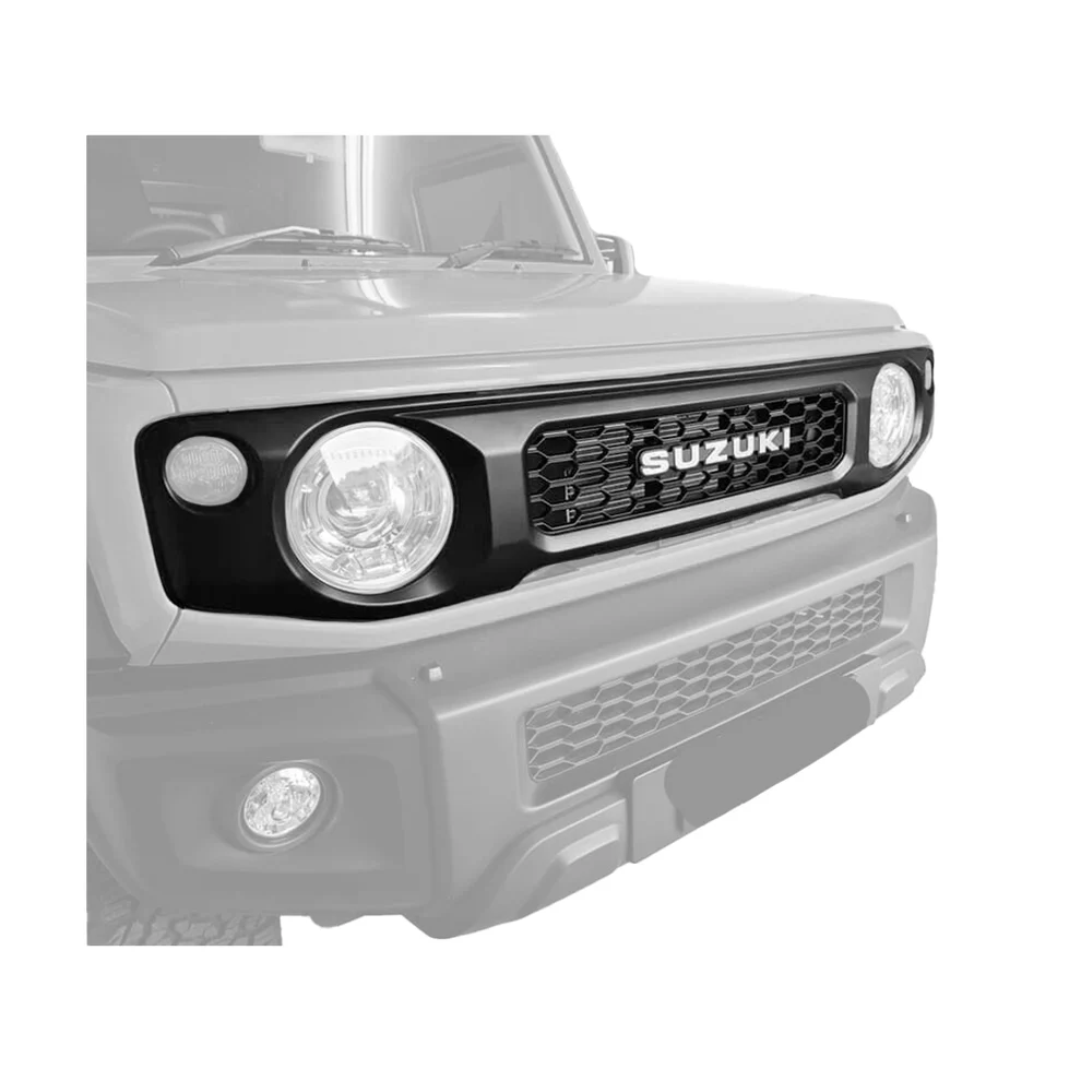 Suzuki Jimny Front Grille Matte Black with White Logo